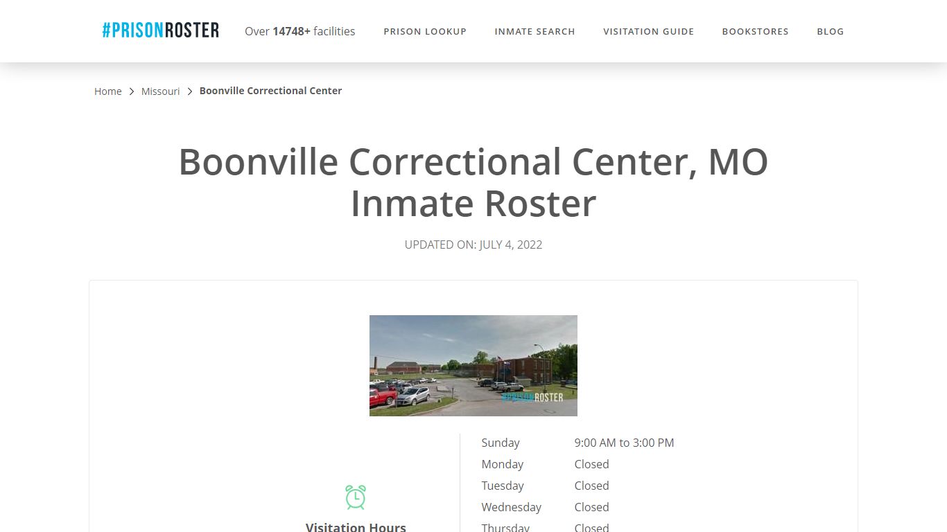 Boonville Correctional Center, MO Inmate Roster - Prisonroster